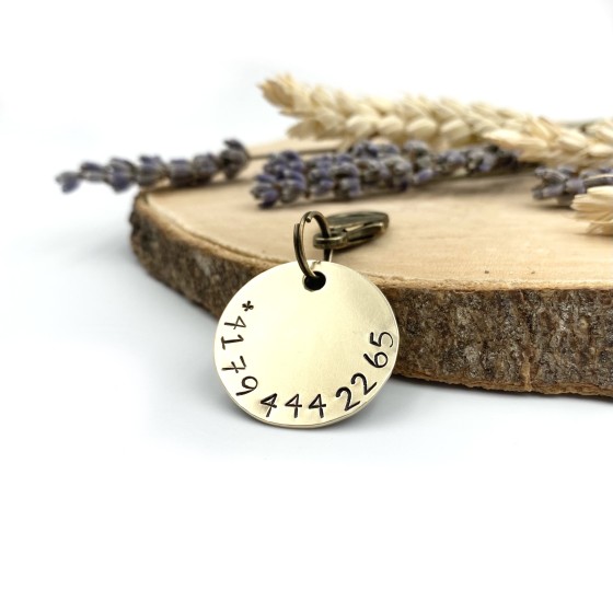 Hundemarke „Moonlight Bay“ – handgestempelt & personalisierbar