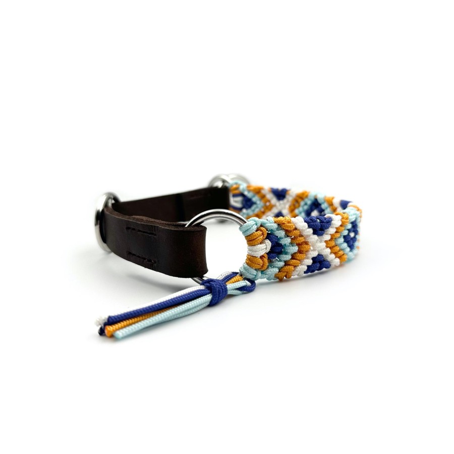 Tide – Sommerliches Freundschafts-Halsband aus Paracord und Leder | BorderCollier