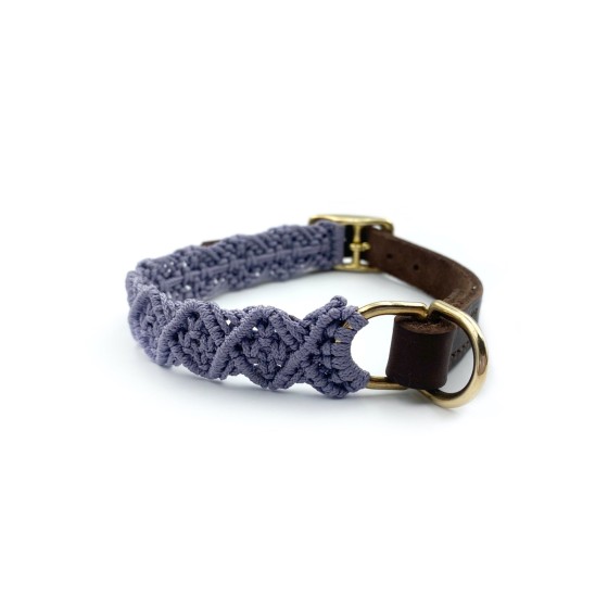 Makramee Hundehalsband Zivka – handgemacht für kleine Hunde Makramee Hundehalsband Zivka – handgemacht für kleine Hunde