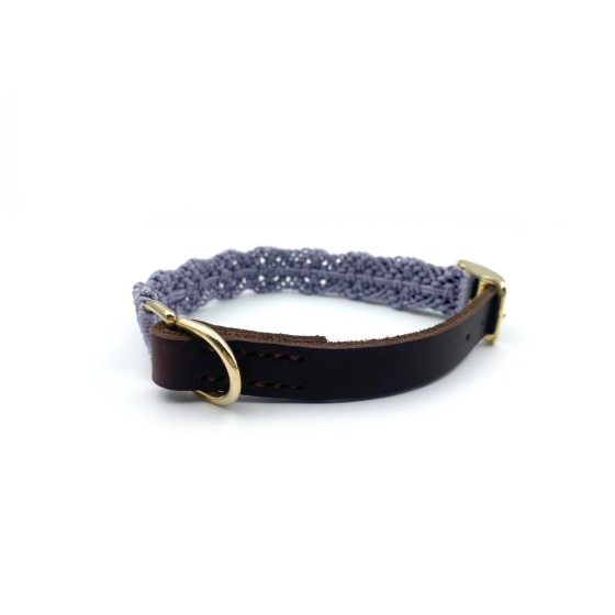 Makramee Hundehalsband Zivka – handgemacht für kleine Hunde Makramee Hundehalsband Zivka – handgemacht für kleine Hunde