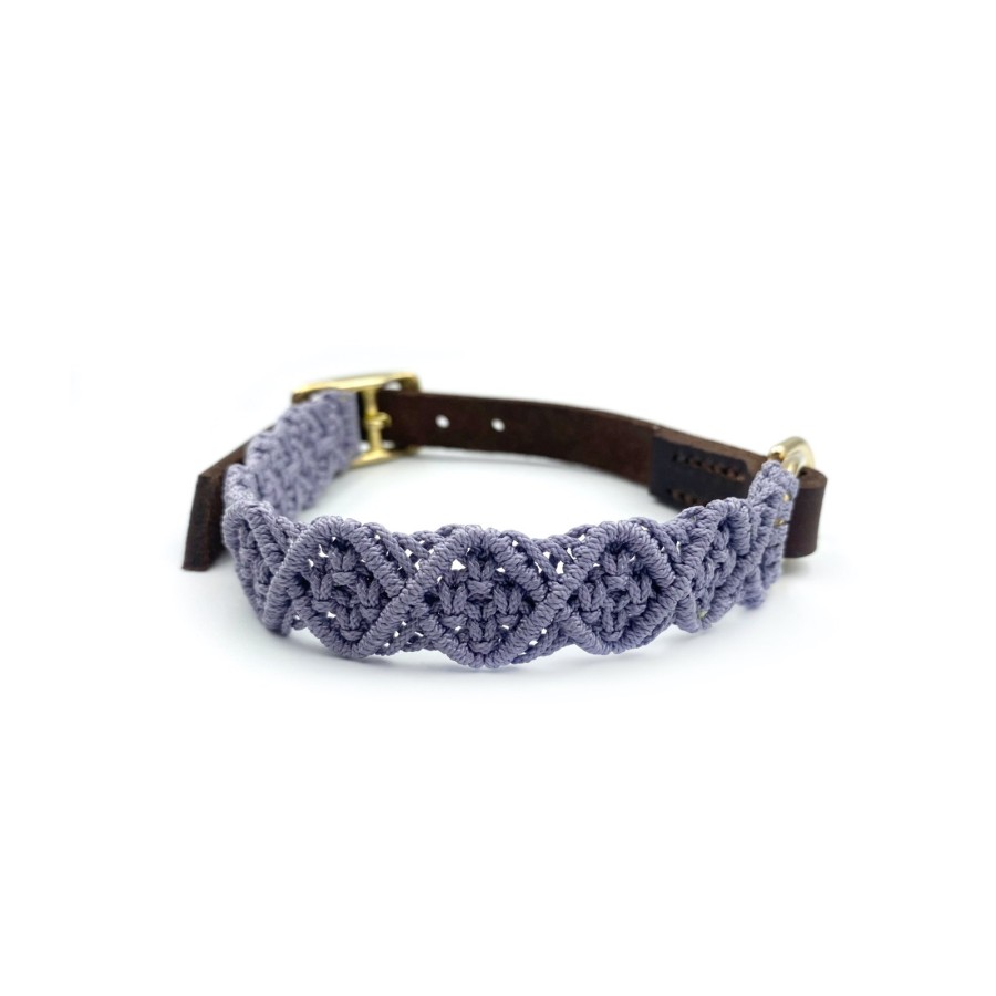 Makramee Hundehalsband Zivka – handgemacht für kleine Hunde Makramee Hundehalsband Zivka – handgemacht für kleine Hunde