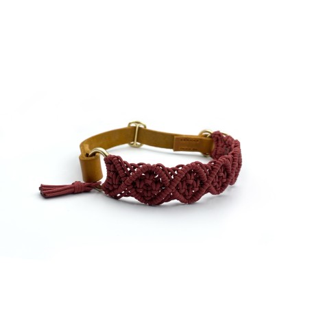 Makramee Zugstopp-Halsband "Senna"