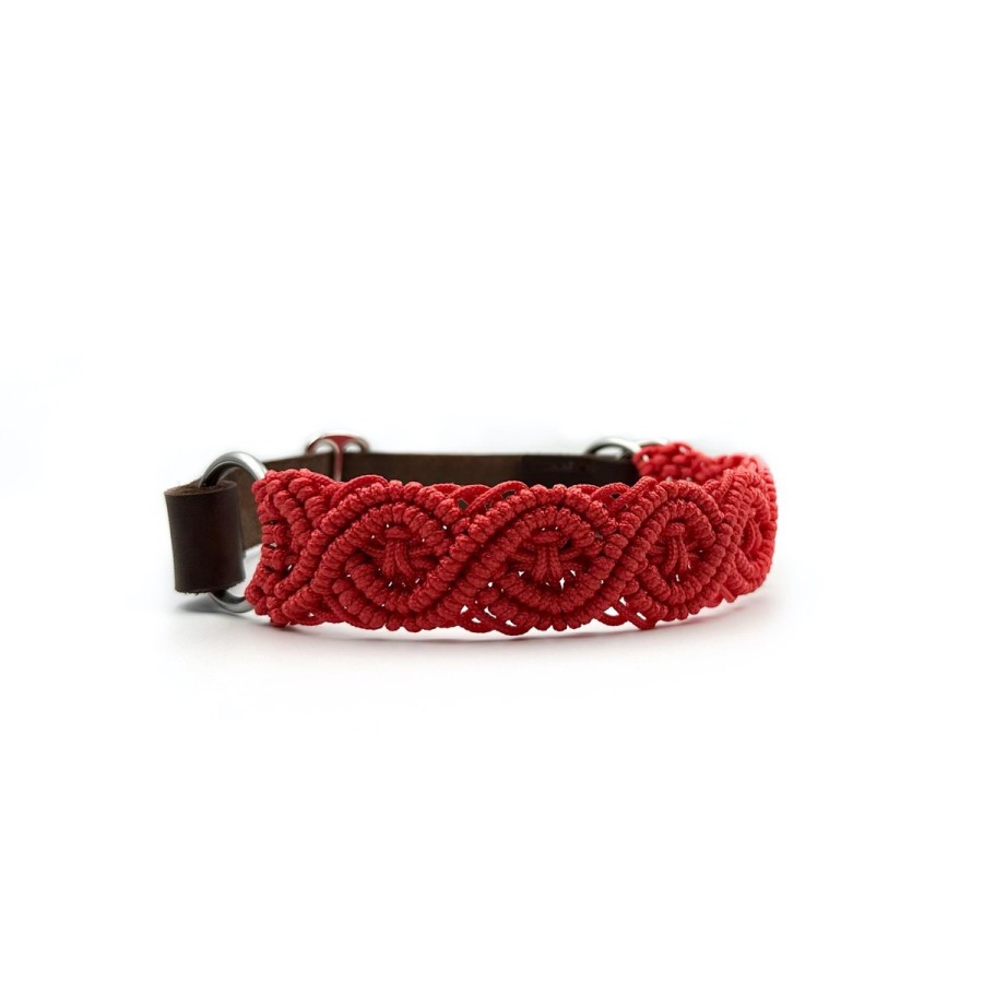 Makramee-Halsband „Rubina“ – aus Paracord handgeknüpft