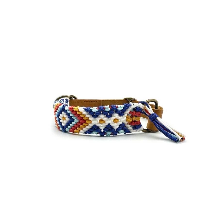 Paracord Hundehalsband mit Fettleder – Handgemacht & individuell