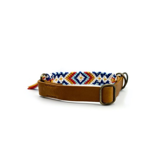Paracord Hundehalsband mit Fettleder – Handgemacht & individuell