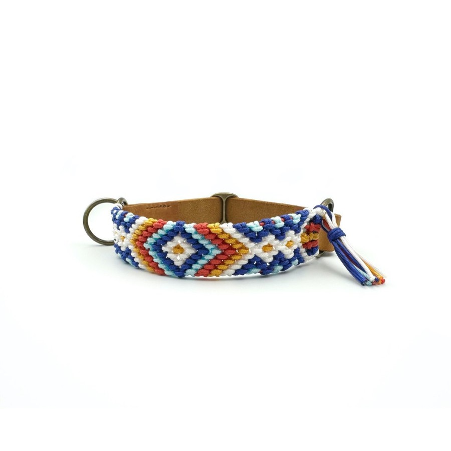 Paracord Hundehalsband mit Fettleder – Handgemacht & individuell
